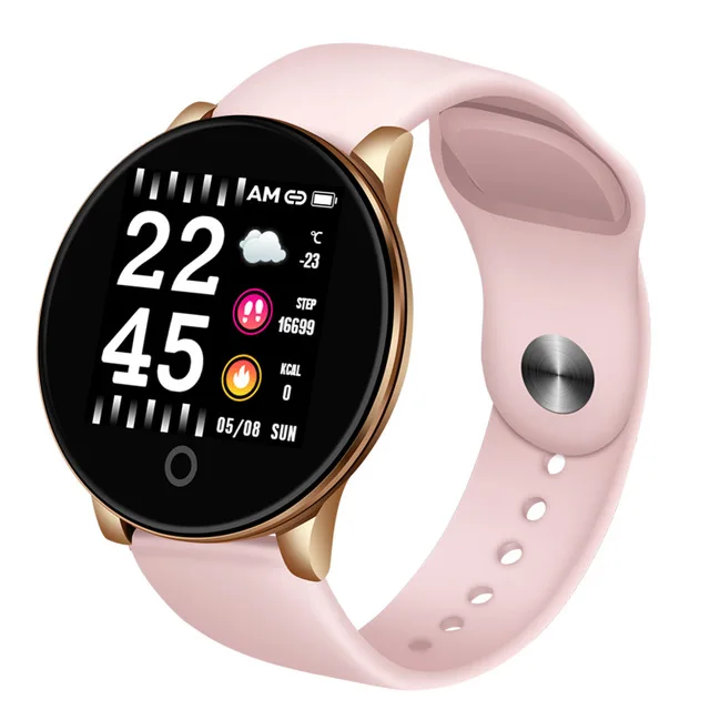 Pink LIGE IP68 Водонепроницаемые Смарт-часы для женщин фитнес-трекер пульсометр монитор кровяного давления для Android ios спортивные Смарт-часы для мужчин - Цвет: Pink