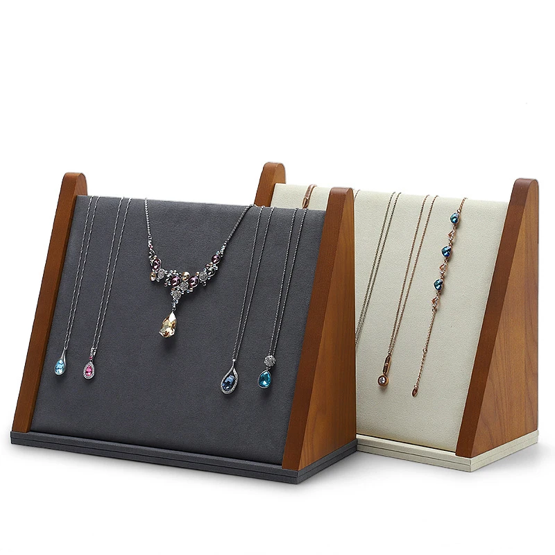 new-product-jewelry-display-props-solid-wood-pendant-necklace-display-stand-vertical-jewelry-necklace-storage-display-stand