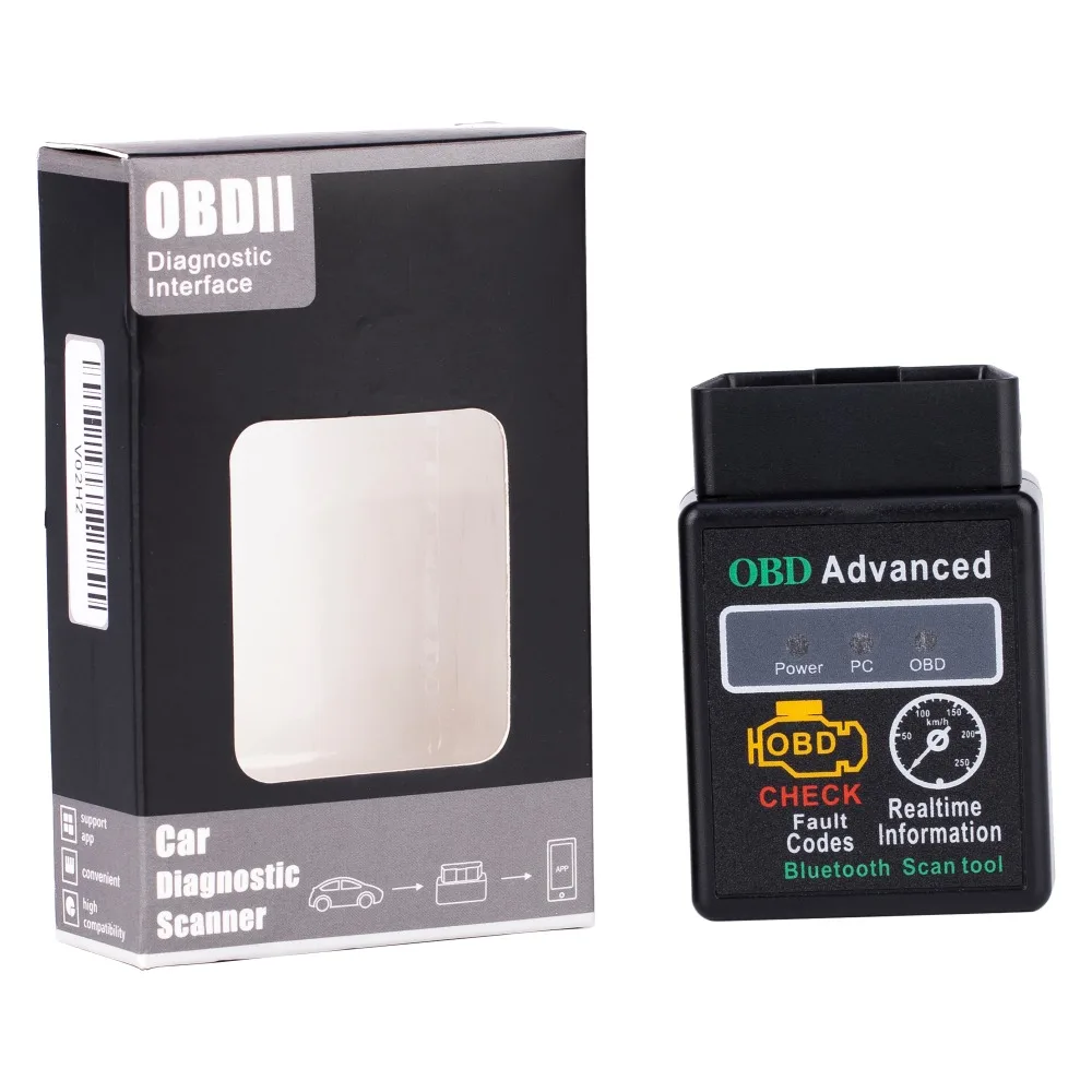 Диагностический инструмент OBD2 ELM327 V1.5 с чипом PIC18F25K80 ELM 327 в 1 5 Bluetooth 3 0 для Android