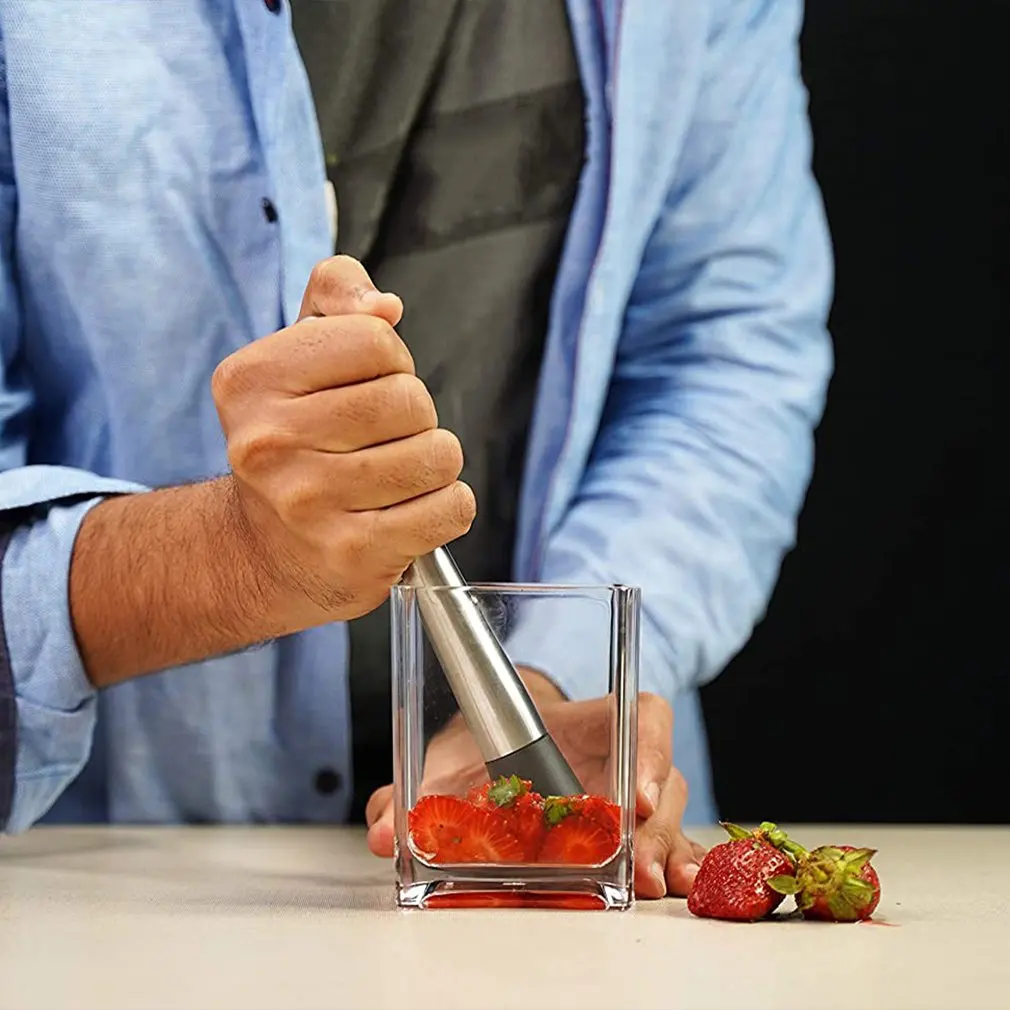 Stainless Steel Wine Mixing Stick Ice Crusher Hammer Barware Tool Cocktail Shaker Bar Utensils Drink Fruit Muddler Crushed Tool