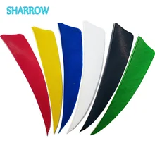 

30/50pcs 4" Archery Feather Natural Turkey Arrow Fletching Shield Shape Solid Color for Outdoor Hunting Shooting Accessories