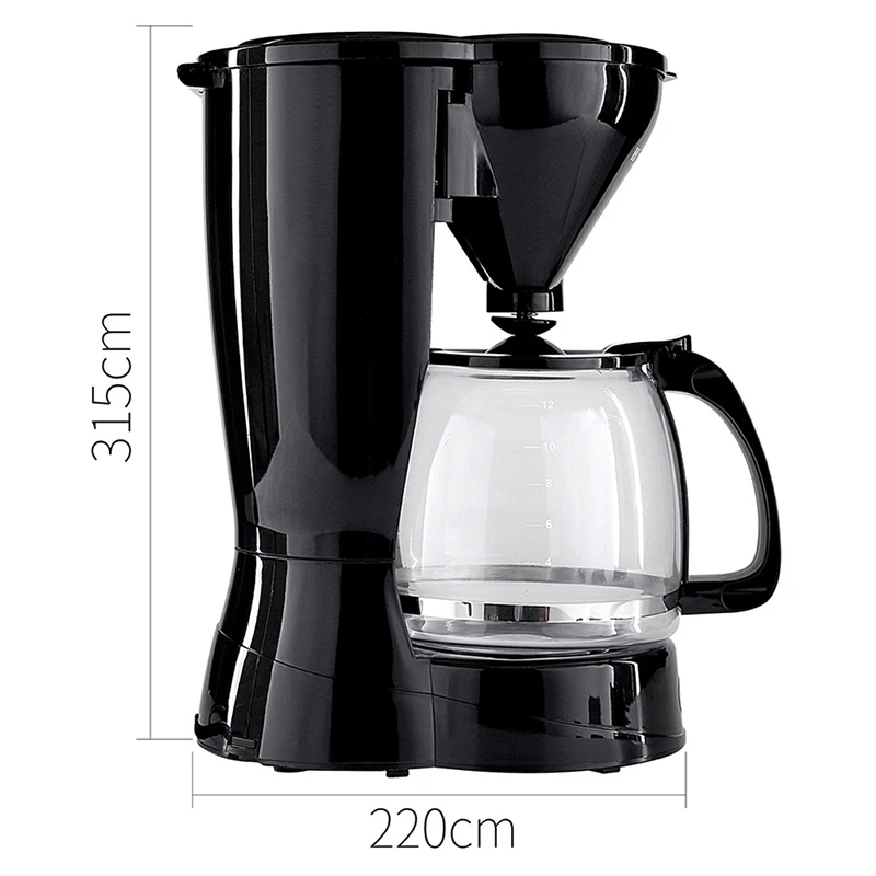 Electric Coffee Makers Smart Drip Coffee Maker Brew Machine With Removable Filter For Office Home LV0329