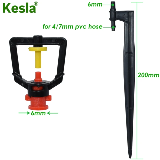 Kesla 20/50/100 db Kerti Öntözési Mikro Sprinklerek 20 Cm -Es Tét Támogatás 360 Fokos Refrakció Utáni Permetezés Üvegházhatású Szerszám - Image 4