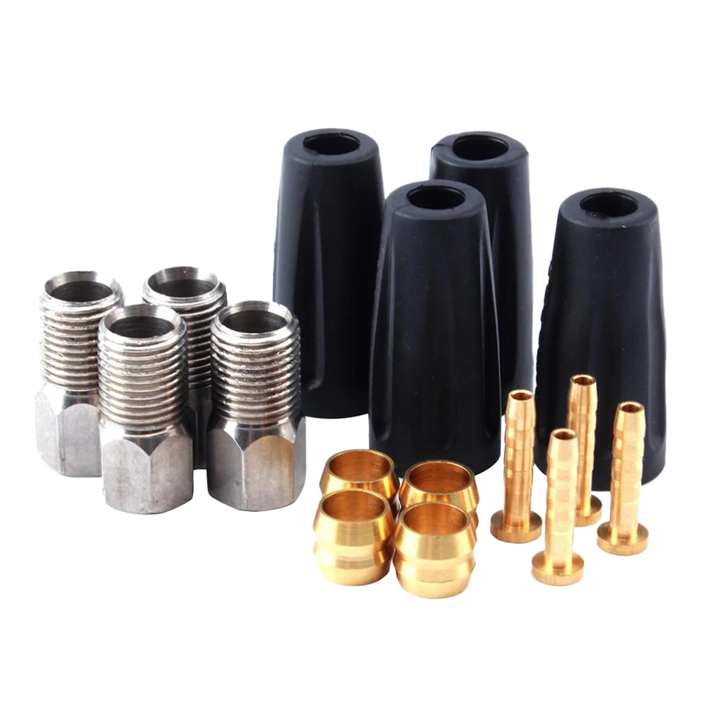 

16Pcs/set BH59 Bicycle Brake Hose MTB Bike Hydraulic Disc Brake Tube Olive/Bushing & Connector Inserts & Tubing Screws
