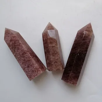 

High Quality Stawberry Quartz Point Wands Shape Stone Hand Crafted For Gift &Home Decor ZT