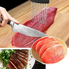 Lebensmittel Scheibe Assistent Edelstahl Zwiebel Nadel Zwiebel Gabel Gemüse Obst Slicer Tomaten Cutter Schneiden Sicher Hilfe Halter