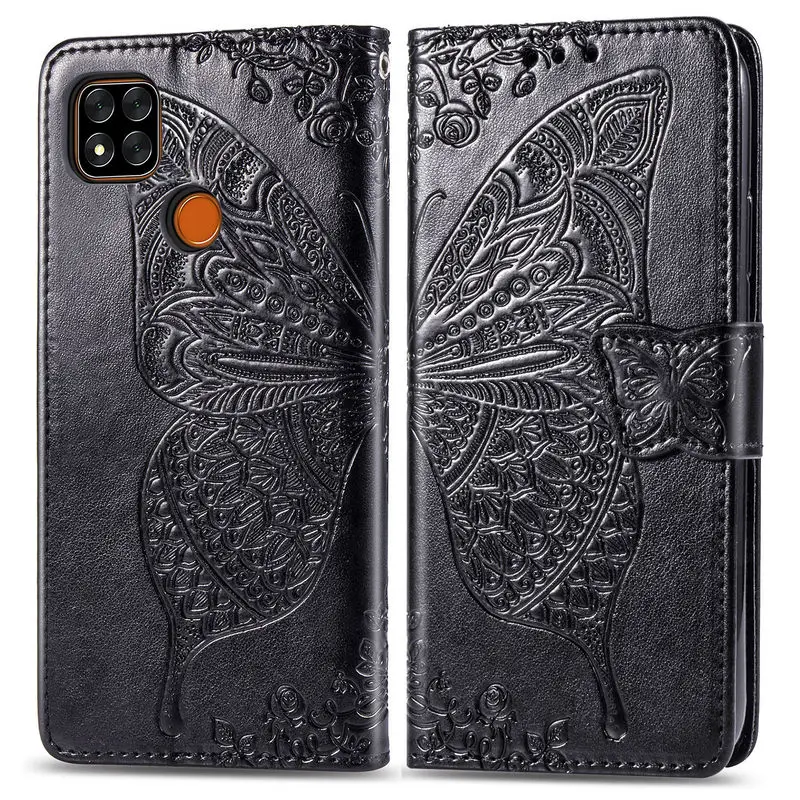 

Xiaomi Redmi 9C Case High Quality Leather Flip Wallet Phone Back Cover For Redmi 9C Soft Silicon Shockproof Protection Cases Bag