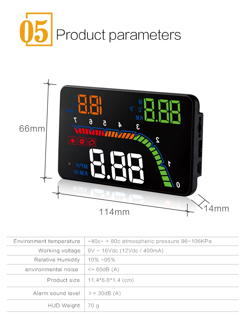 4 ġ OBD2 T100 HUD  ÷, ڵ ӵ    ý OBD2 ݻ ǵ  ÷