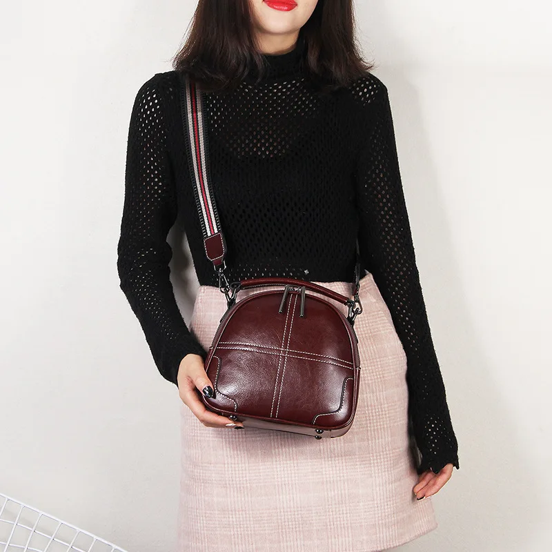 

P-F Bag Fashion Women's Crossbody Bag High Quality split Leather Handbag with Chain Strap Big Capacity Messenger Bag for Female