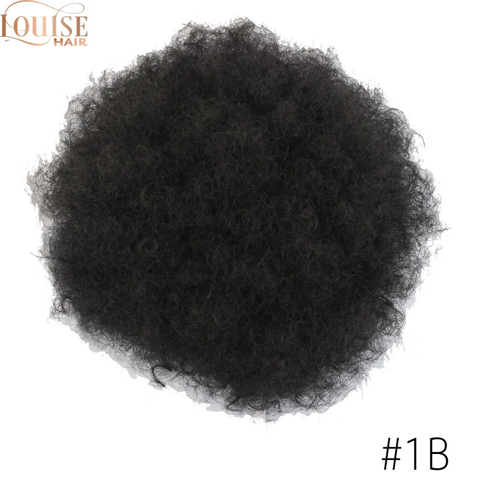 Синтетический короткий кудрявый Африканский шиньон с кулиской от Louise пучок