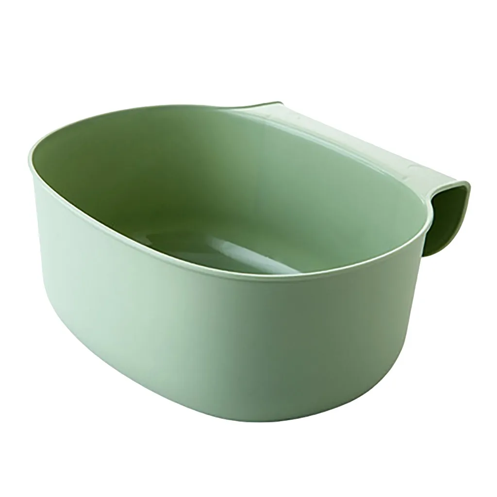 Пластмассовый мусорный бак для кухонного шкафа, подвесной мусорный бак, настенный мусорный бак для ванной комнаты, туалетный контейнер для хранения отходов - Цвет: Зеленый