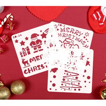

24pcs/set DIY Christmas Drawing Stencil Templates Embossing Paper Card Painting Scrapbooking Stamp Album