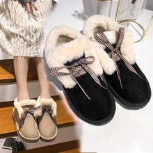 Женские зимние ботинки; коллекция года; обувь на плоской подошве; теплая удобная прогулочная обувь; мягкие ботильоны; зимняя обувь для девочек; Zapatos de Mujer