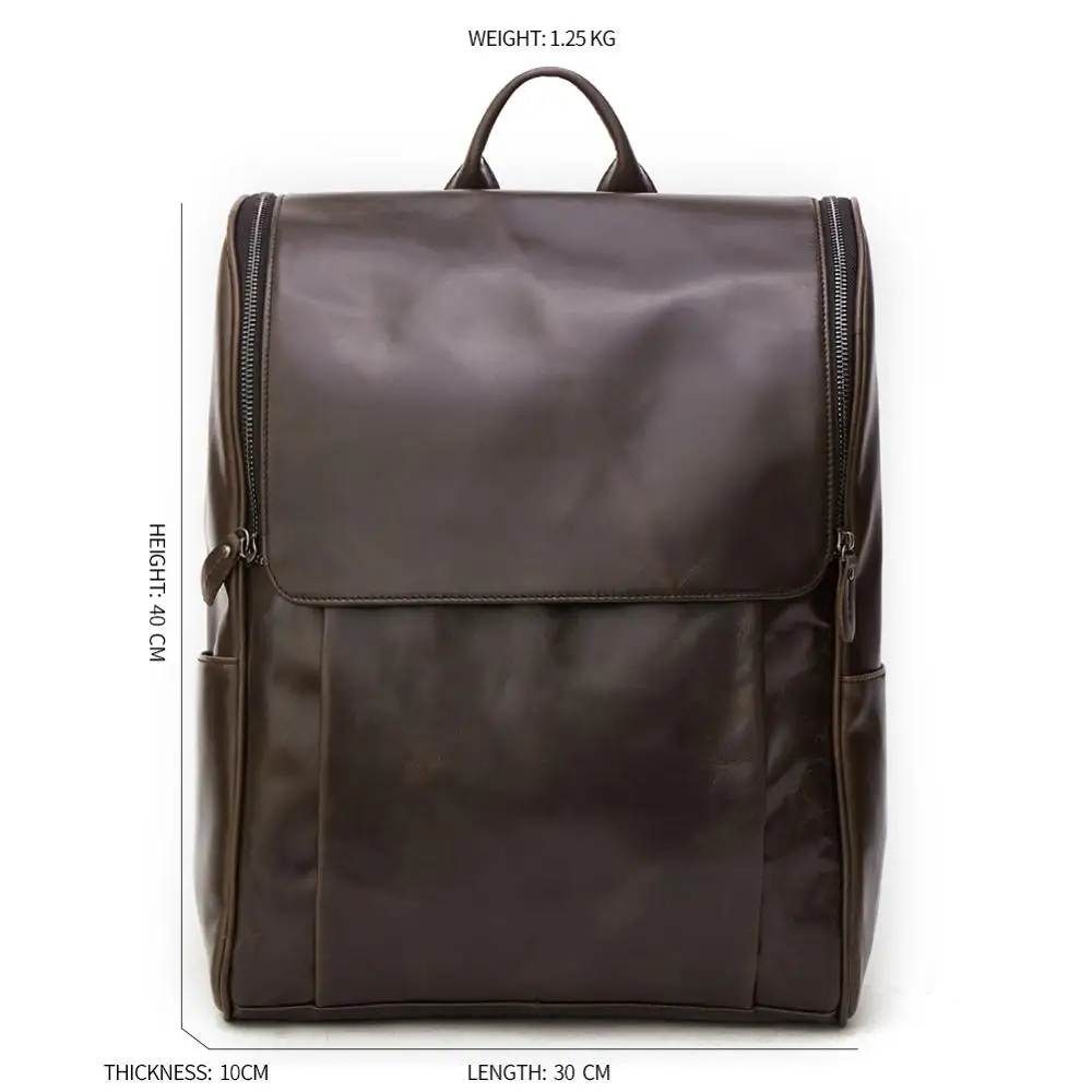 JOGUJOS роскошная кожаная школьная сумка из натуральной кожи мужской Кожаный Рюкзак