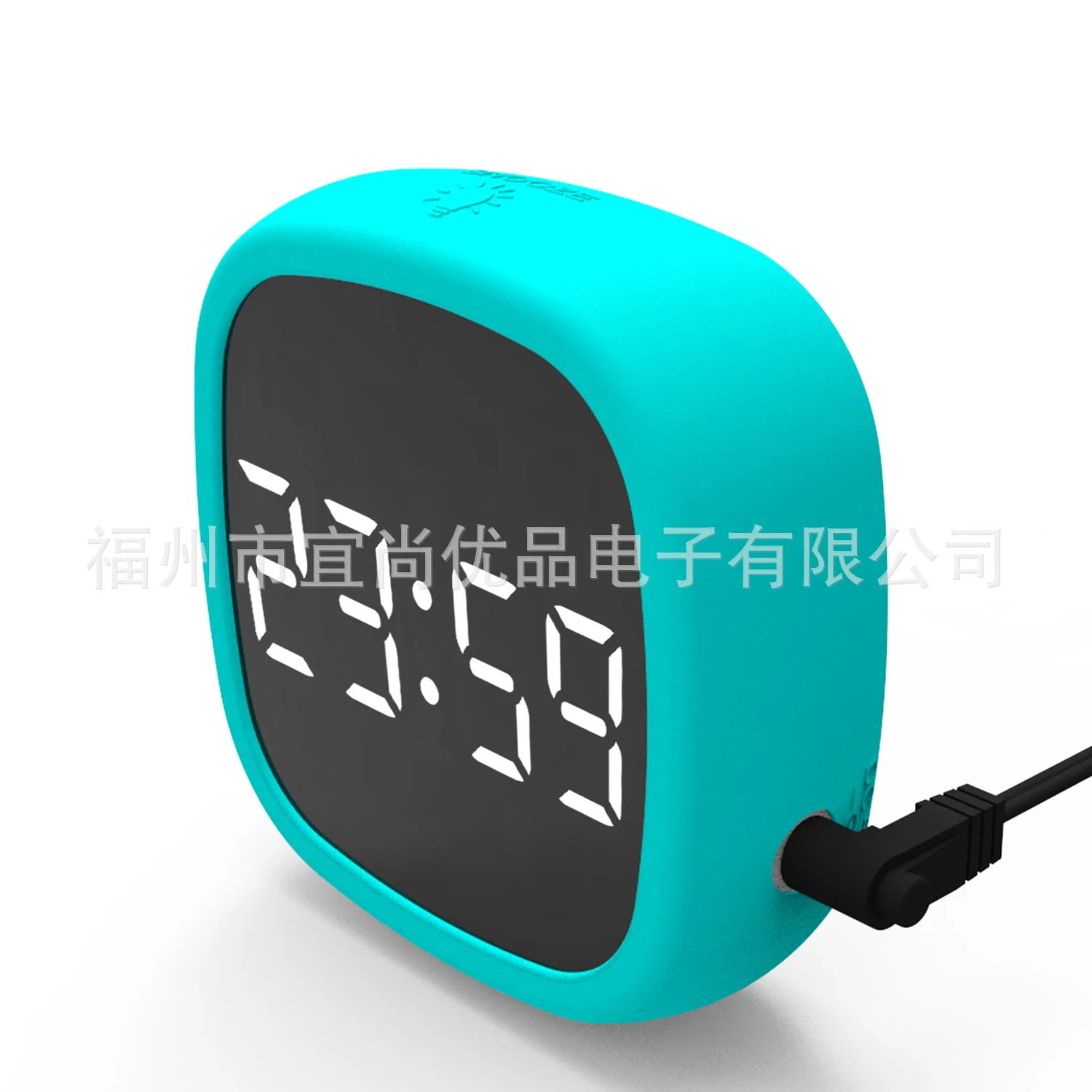 LED with Numbers Travel Snooze Alarm Clock Dimming Touch Easy to Storage Magnet Electronic Clock Big Screen Silica Gel sheng fas