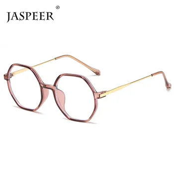 

JASPEER Retro Hexagon Metal Eyeglasses Frames Women Geometric Optical Frames Men Clear Lens Eyewear Eyeglasses High Quality