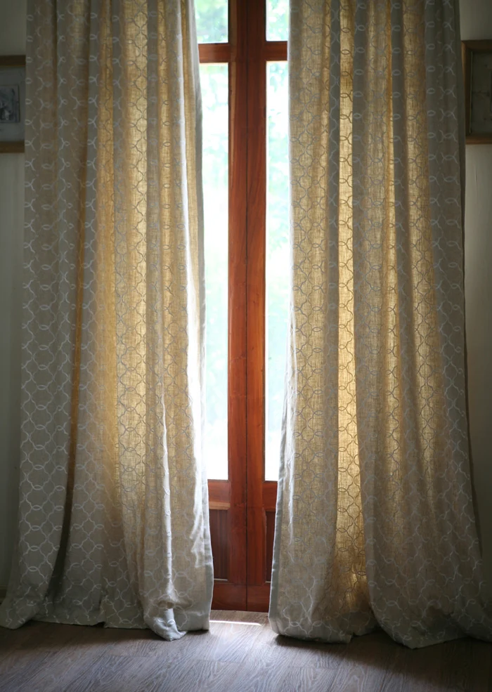 Cotton Linen Semi-blackout Curtains British Countryside Rhombic Lattice Cortina Drapes for Grils Bedroom Eco-friendly Fabric