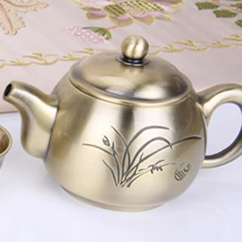 

European Style Home Old Style Tea Set Tray Set Cabinet Decoration Exquisite Carving Natural Texture