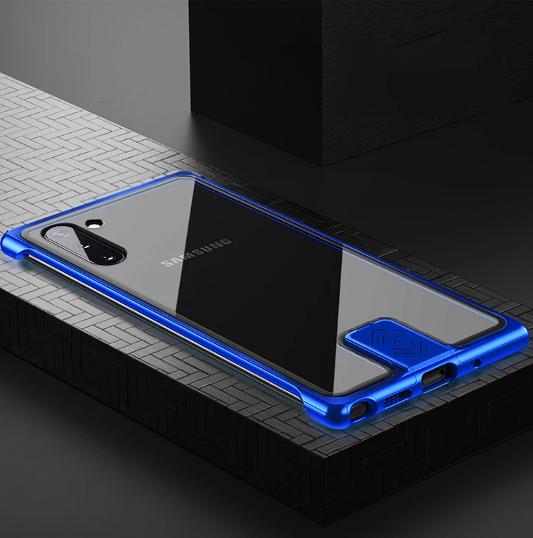 Полное покрытие металлический без оправы чехол для телефона для samsung Note 10 Pro 8 9 одиночное закаленное стекло задняя крышка для S8 S9 S10 Plus S7 Edge чехол