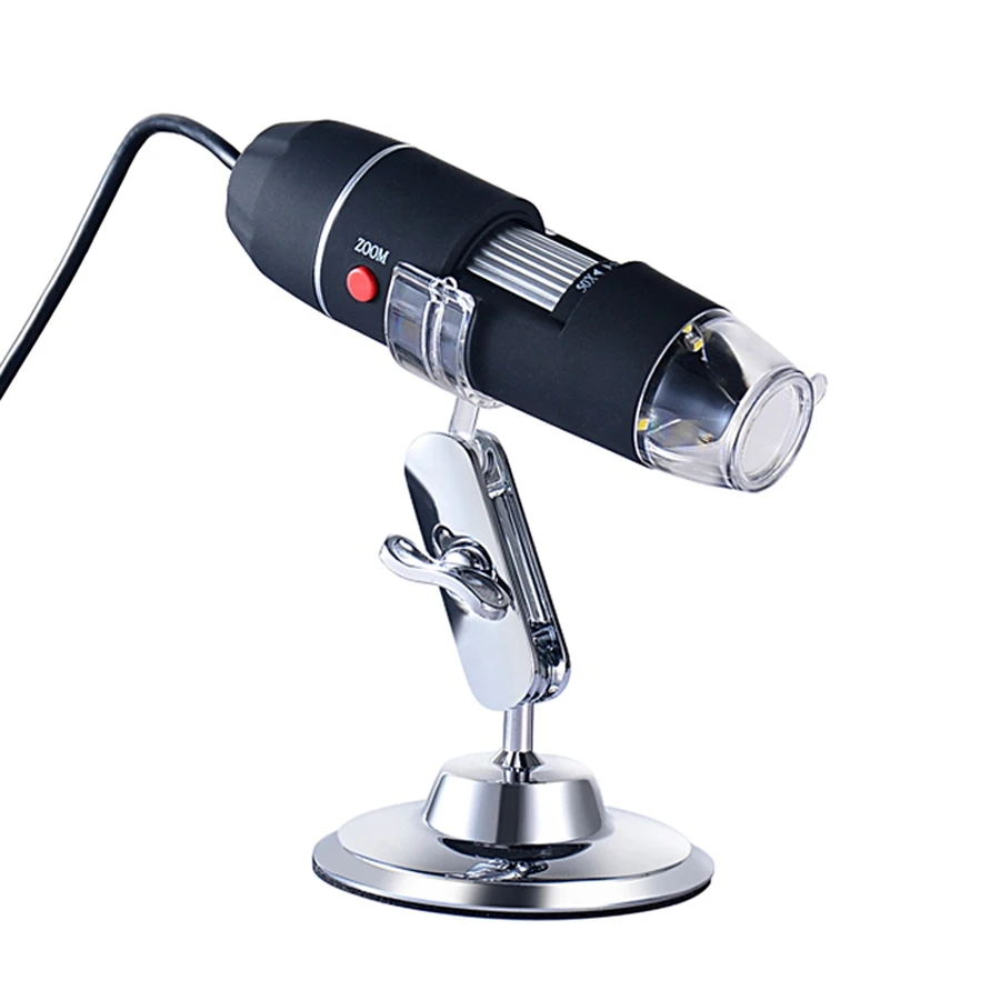 50-500X 2MP USB 8 LED Industrial Microscope 