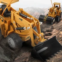RC инженерный автомобиль 1:24 5CH пульт дистанционного управления электрическая лопата погрузчик дорожный каток бульдозер древесины захват гусеничный экскаватор детские игрушки