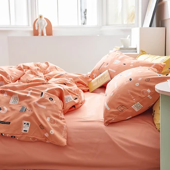 

korean Floral bedding set luxury cute bed linen for home duvet cover pillowcase bed sheets sets single king size