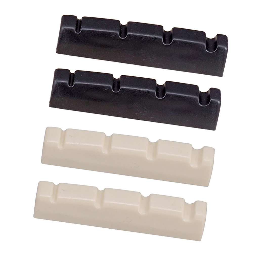 2pcs Guitar Slotted Nuts For 4 String Electric Guitar Replacement Parts