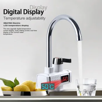 

3000W Electric Water Heater Kitchen Instant Heater Cold Hot Didital Display Tankless faucet for Kitchen and Bathroom