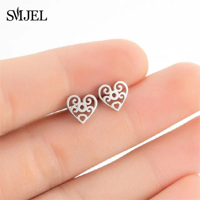 Stainless Steel Mini Stud Earrings Mushroom Cherry Weather Sun Water Droplets Cartilage Ear Piercing Jewelry Skull Face Studs 425