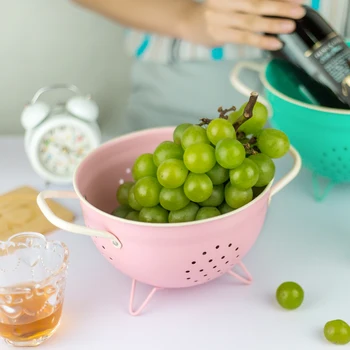 

1/2Pcs High Foot Fruit Tray Lek Fruit Basket Basket Storage Box Tea Caddy Metal Moisture-proof Lovely Creativity Household