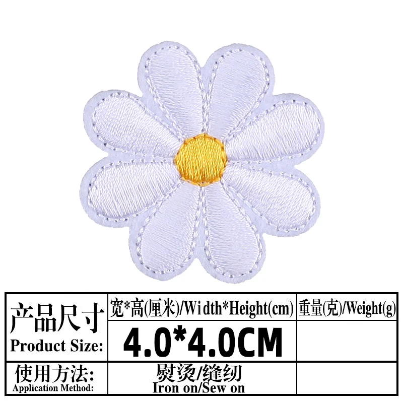 Flower Embroidered Patches for Clothing Thermoadhesive Badges Patch Thermal Stickers for Fabric Clothes Appliques Decoration