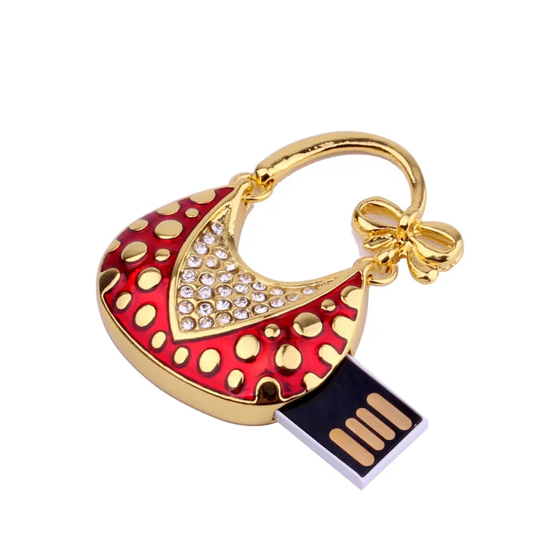 Red JASTER beauty, милая сумочка с кристаллами, модель, Usb флеш-накопитель, алмазная флешка, 4 ГБ, 8 ГБ, 16 ГБ, 32 ГБ, 64 ГБ, карта памяти, флешка, подарок - Цвет: Red
