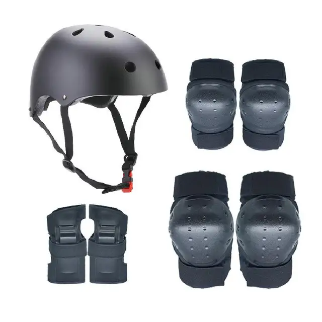 7pcs/set Adult Children's Balance Wheel Skating Torsion Car Skating Ski Wheel Skateboard Protective Gear Set Helmet Knee Pads 2