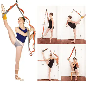 

Durable Yoga Belts Hanging Loops Lower Waist Rope Flexibility Leg Stretcher Strap Ballet Dance Split Training Belt Gym Trainer