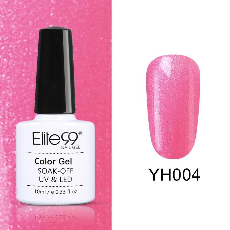 Elite99 Vernis Полупостоянный 10 мл Светодиодный УФ-гель замачиваемый пурпурный цвет светодиодный лак для ногтей нужна лампа отверждения Гель-лак - Цвет: YH004