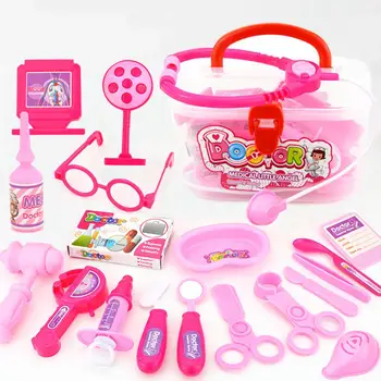 

None 20PCS Children Doctor Pretend Game Toys Injection Stethoscope Medical Kit Medicine Box