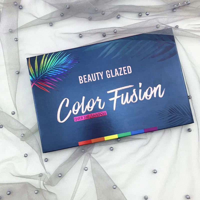 Красота глазурованная 39 цветов Fusion тени для век радужные палитра мерцающий пигмент радуги макияж палитра теней для век косметика