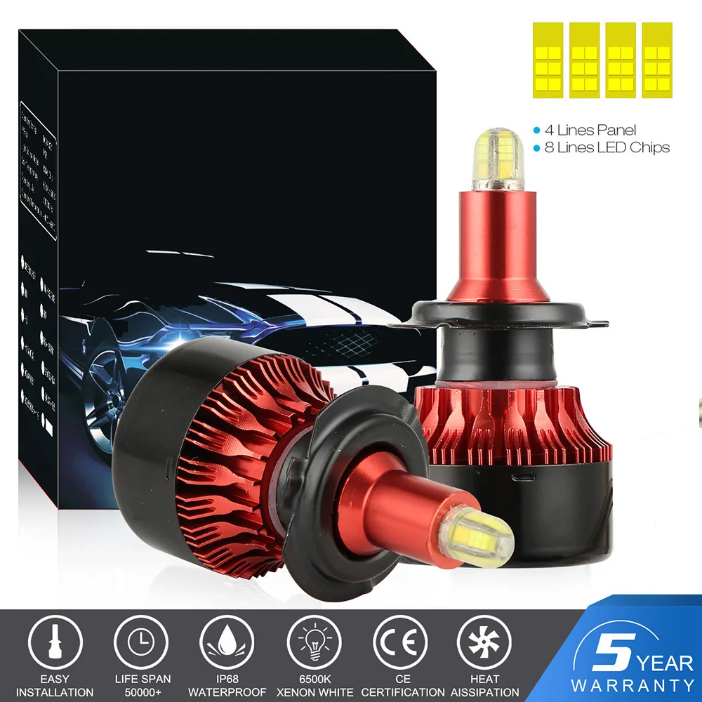 200 Вт светодиодный фара для мотоциклов 65x35 мм 6500K запасные части для DC10V-36V