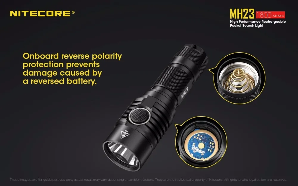 Lanterna para Auto Nova Nitecore Recarregável Bolso Busca Luz 1800lm Cree Xhp35 hd Power Led Defesa Acampamento Resgate Mh23 13 Nitecore-lanterna recarregável de bolso com luz led