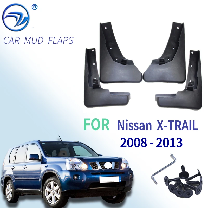 

For Nissan X-Trail T31 2008-2013 Xtrail Splash Guards Mud Flap Mudguards Fender 2009 2010 2011 2012 Set Molded Car Mud Flaps