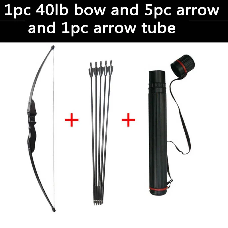 

Bow and Arrow Recurve Bow Hunting Taken Down Bow 30lbs/40lbs with Fiberglass Arrows,arrow Tube for Archery Hunting Shooting