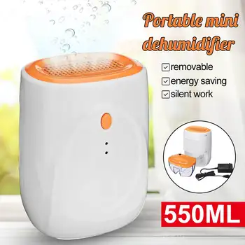 

550ML Electric Air Dehumidifier Portable Home Air Dryer Desiccant Moisture Absorber Low Noise Cabinet Dehumidifier