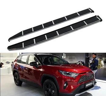 

2 Pcs Fit for Toyota- RAV4 RAV 4 2019 2020 Fixed Aluminium Running Boards Side Step Nerf Bar Platform Protector