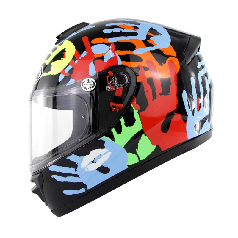 Полнолицевой Kask вентилируемый Capacete Топ бренд Cascos Para Moto высококачественный шлем из ABS мотоцикла Viseira Capacete Moto - Цвет: Palm