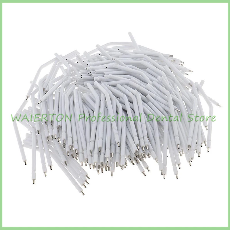 

200Pcs Generic Dental Disposable Spray Nozzles Tips Air Water Syringe Metal Core Color White