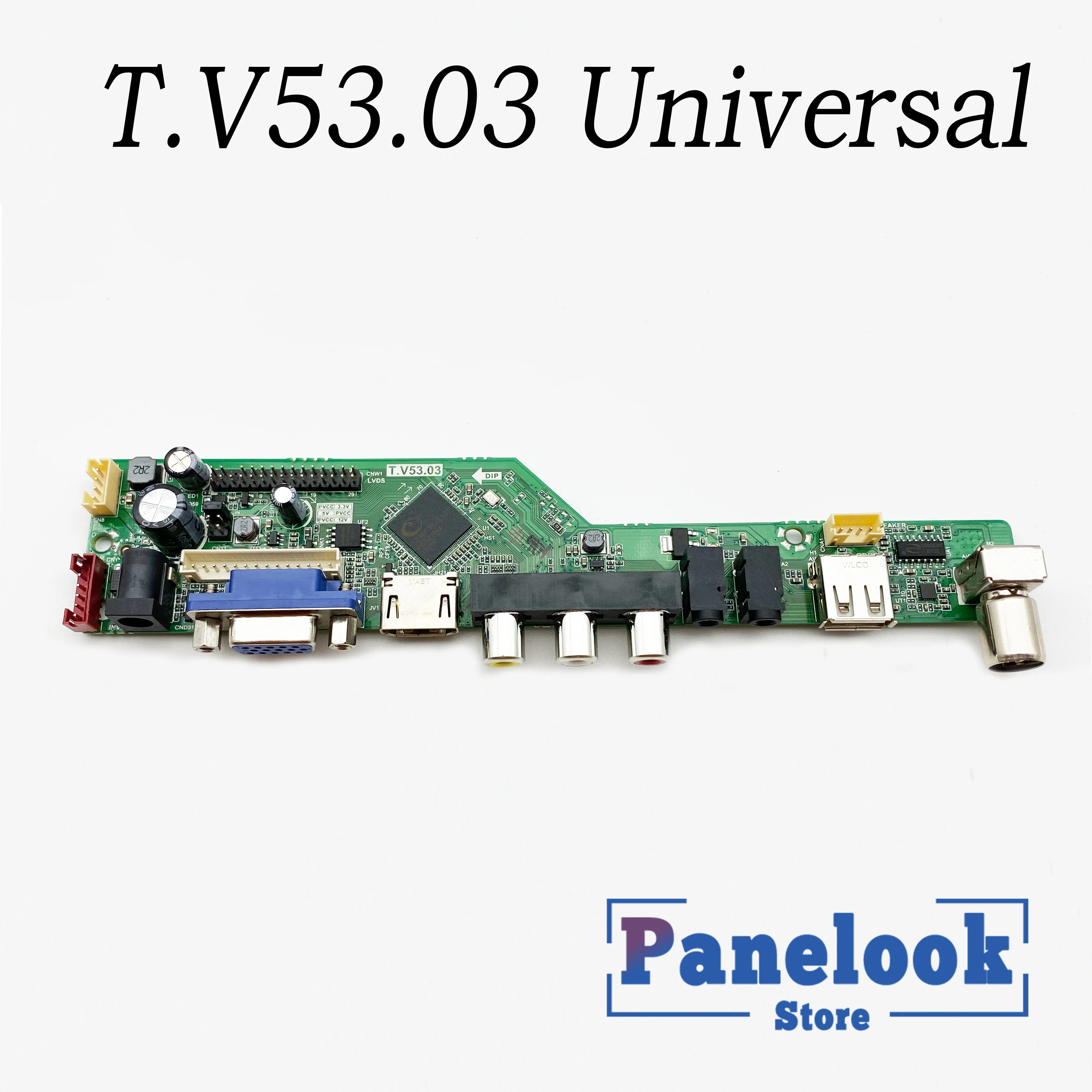 T. V53.03 Универсальный ЖК-телевизор контроллер драйвер платы PC/VGA/HDMI/USB интерфейс