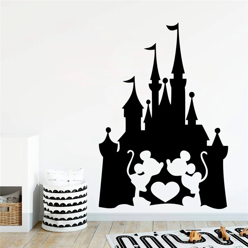 Настенные наклейки для детских комнат disney mickey аксессуары домашнего декора