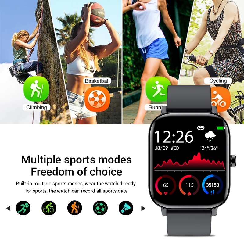 Новые смарт часы LIGE с Bluetooth и вызовом для мужчин женщин спортивные
