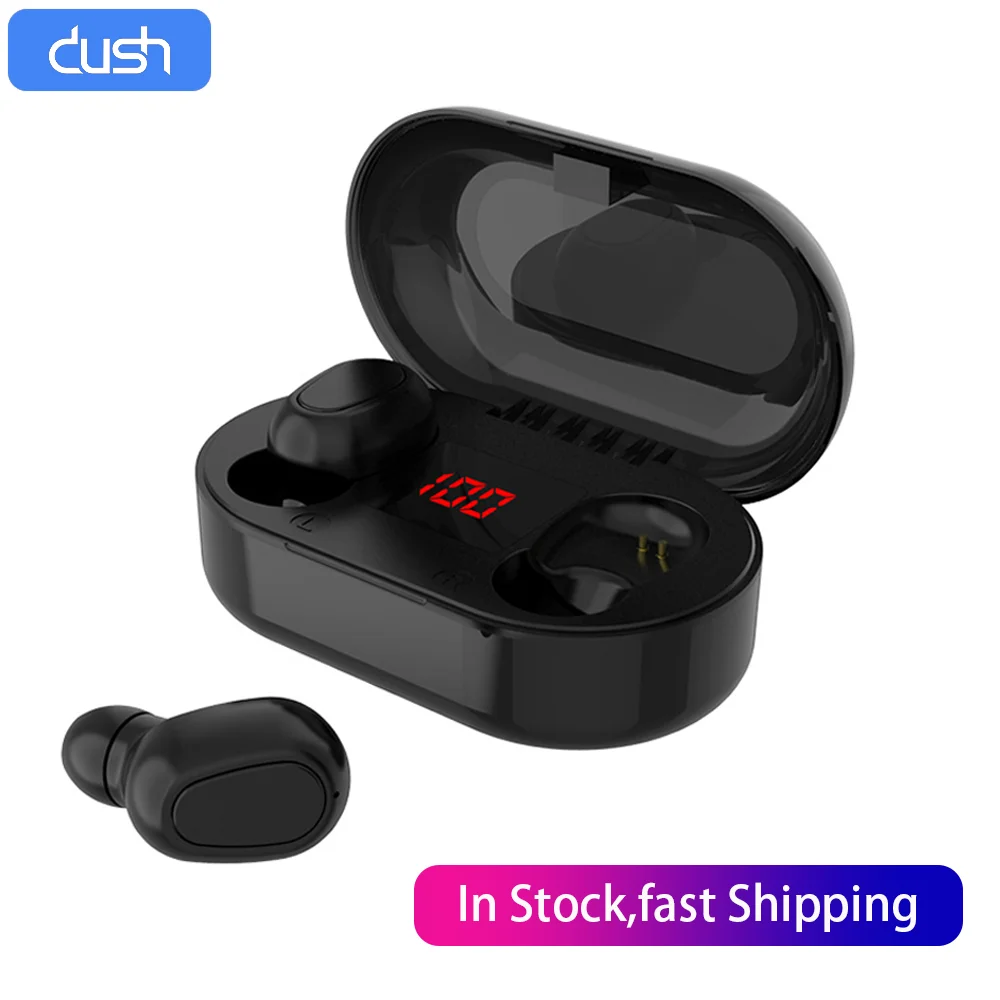 DUSH Earphones Wireless headphones Bluetooth Earphone TWS Earbuds 5 0 Blutooth Ear Phones LED Display For iOS Android iPhone