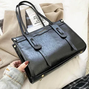 

Woman's Bag Leather Big Shopper Bags For Women 2021 Luxury Brand Handbag High Quality Big Size Shoulder Bag Lady Shopping Purse